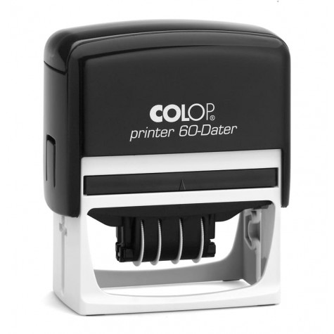 COLOP Printer 60 Dátum K fekete önfestékező dátumbélyegző tetszőleges szöveggel