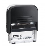 COLOP Printer C 30 fekete átlátszó aljjal - önfestékező szövegbélyegző - 5 sor