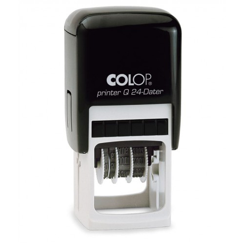 COLOP Printer Q 24 Dátum fekete önfestékező dátumbélyegző tetszőleges szöveggel
