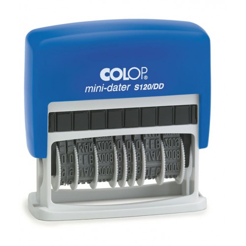 COLOP S 120/DD Mini Dupla Dátum kék önfestékező dátumbélyegző